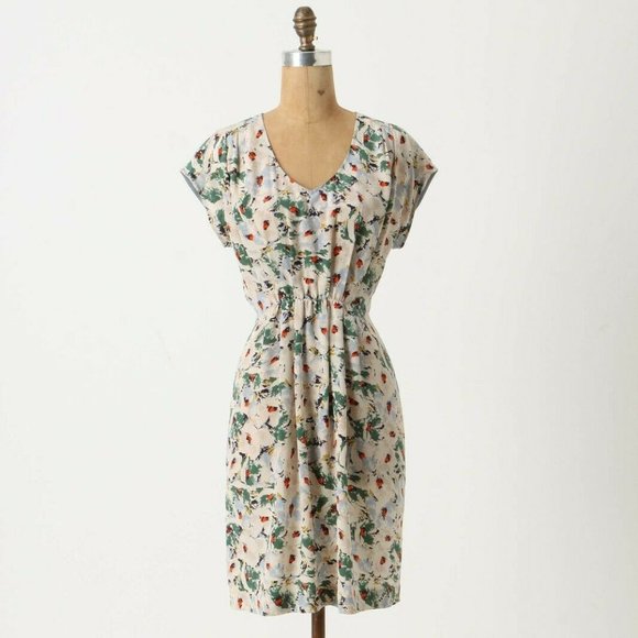 Anthropologie Floral Silk “Junebug” Shift Dress - Picture 1 of 4
